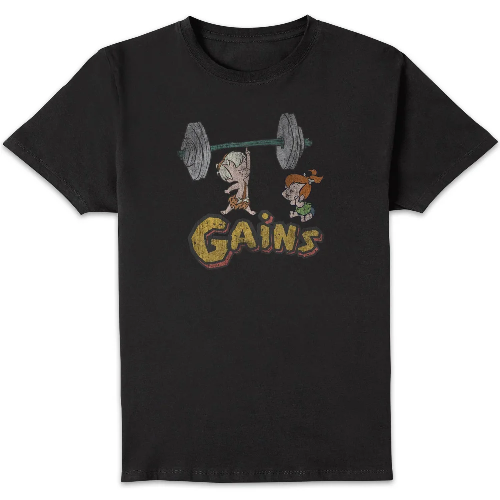 The Flintstones Distressed Bam Bam Gains Men's T-Shirt - Black - S Image 1