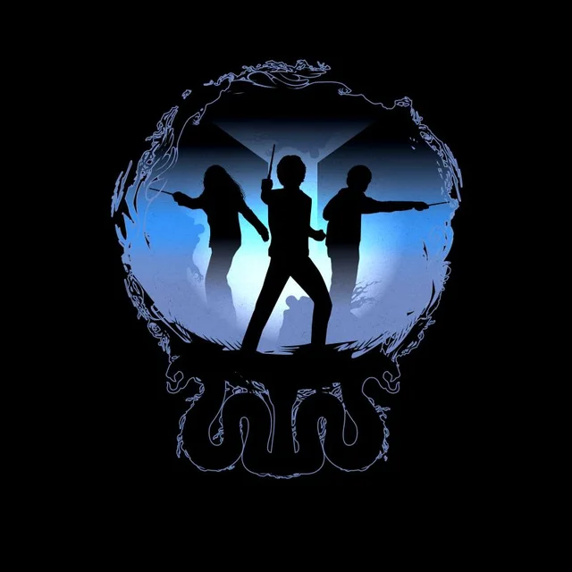 Harry Potter Silhouette Attack Men's T-Shirt - Black