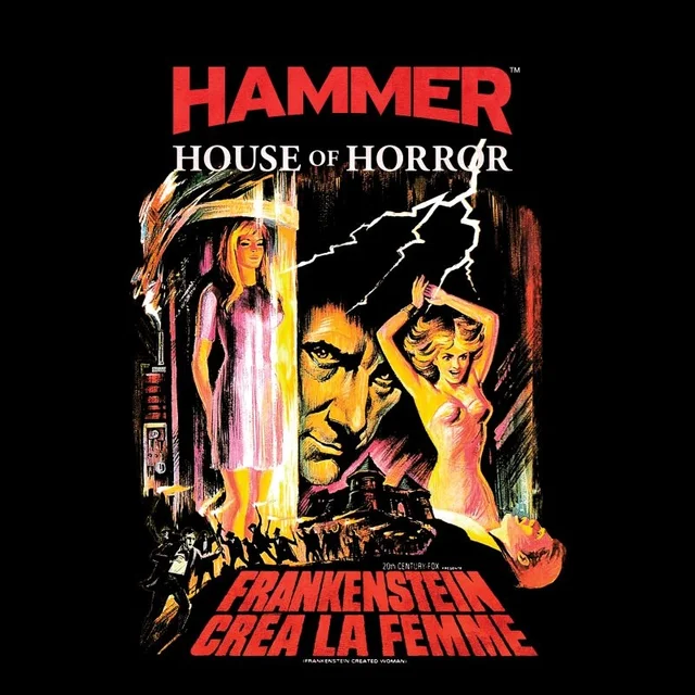 Hammer Horror Frankenstein Crea La Femme Men's T-Shirt - Black