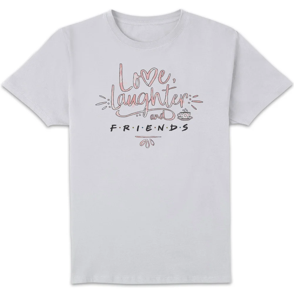 Friends Love Laughter Men's T-Shirt - White - S Image 1