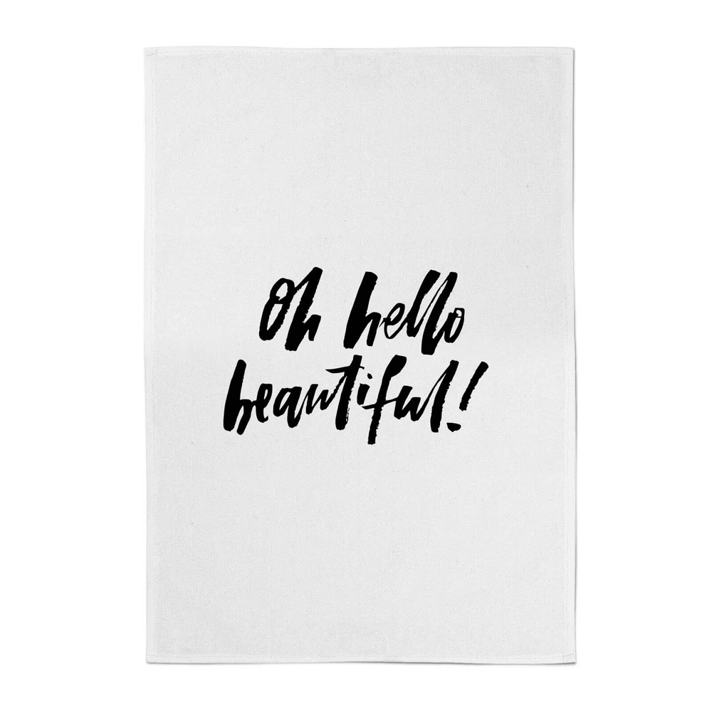 PlanetA444 Oh Hello Beautiful Cotton Tea Towel Image 1