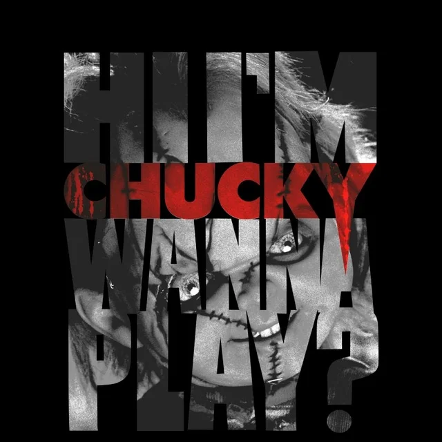 Chucky Typographic Men's T-Shirt - Black