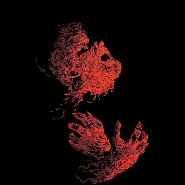 Universal Monsters The Wolfman Illustrated Men's T-Shirt - Black