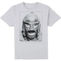 Universal Monsters Creature From The Black Lagoon Portrait Men's T-Shirt - White