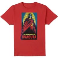 Universal Monsters Dracula Retro Men's T-Shirt - Red