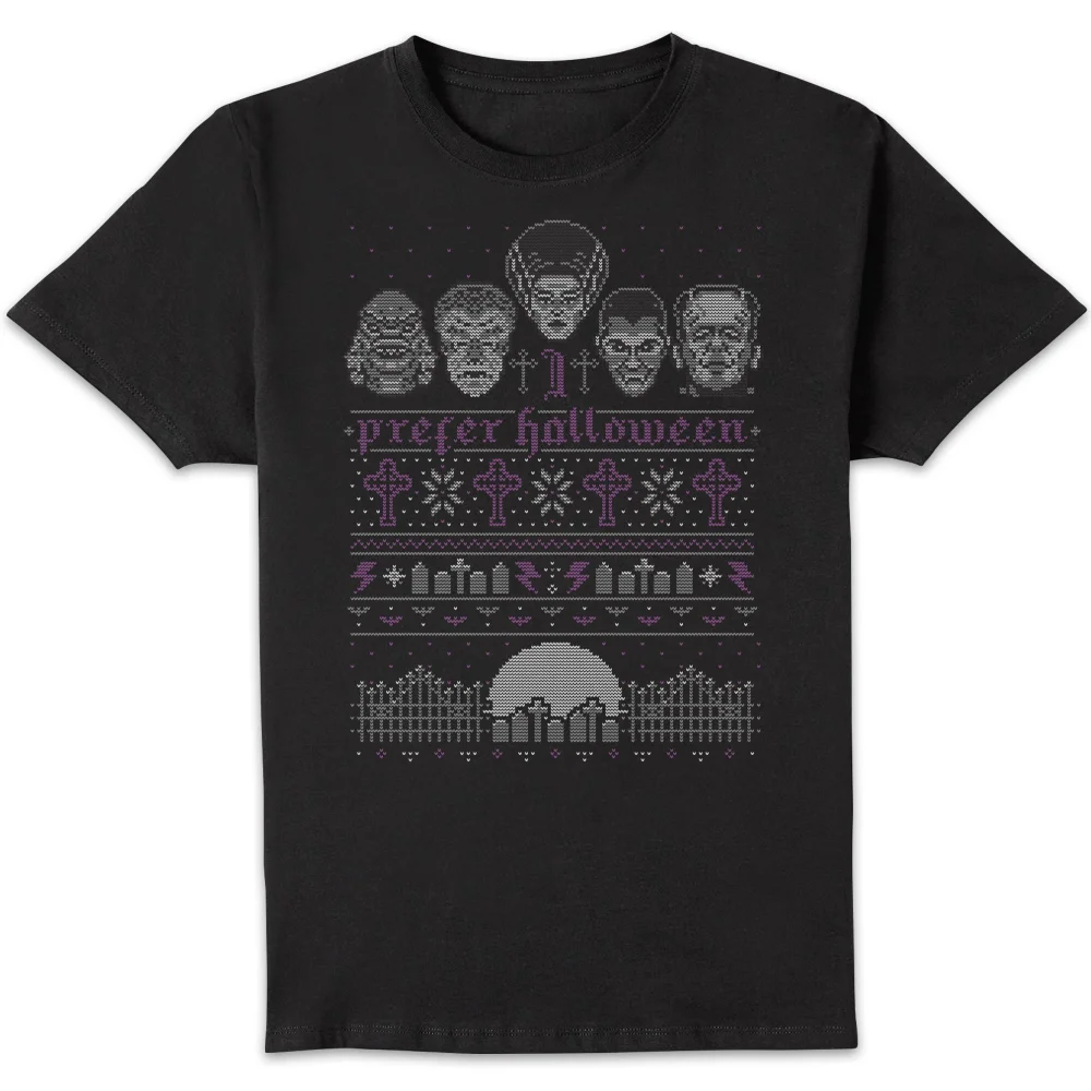 Universal Monsters I Prefer Halloween Men's T-Shirt - Black - S Image 1