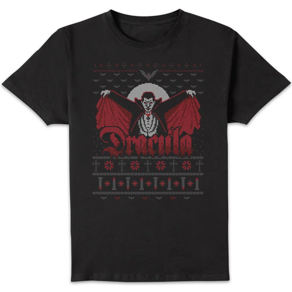 Universal Monsters Dracula Christmas Men's T-Shirt - Black - S Image 1