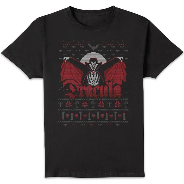 Universal Monsters Dracula Christmas Men's T-Shirt - Black