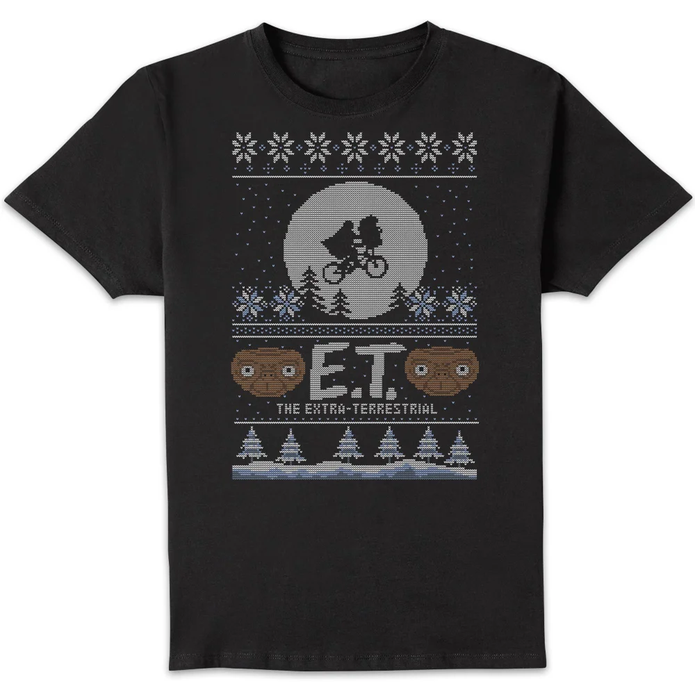 E.T. the Extra-Terrestrial Christmas Men's T-Shirt - Black - S Image 1