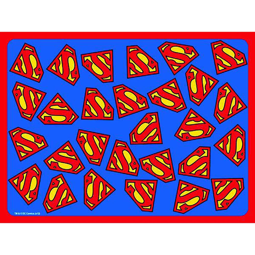 Buckle-Down DC Comics Superman Logo Scattered Placemat - Blue/Red Image 1