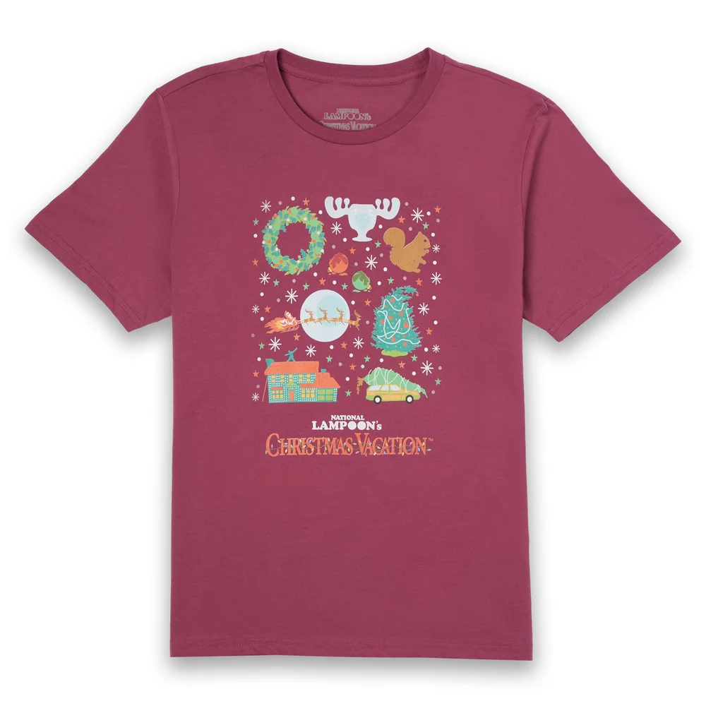 National Lampoon Griswold Christmas Starter Pack Men's Christmas T-Shirt - Burgundy - S Image 1
