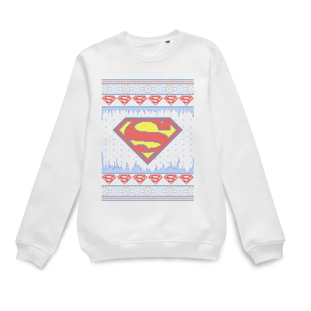 DC Supergirl Knit Christmas Sweater - White