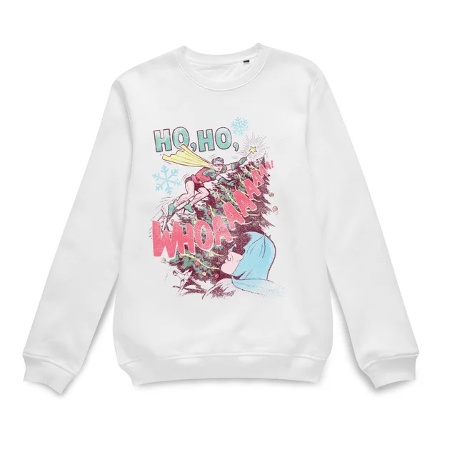 DC Ho Ho Whoaaaaaaa Christmas Sweater - White