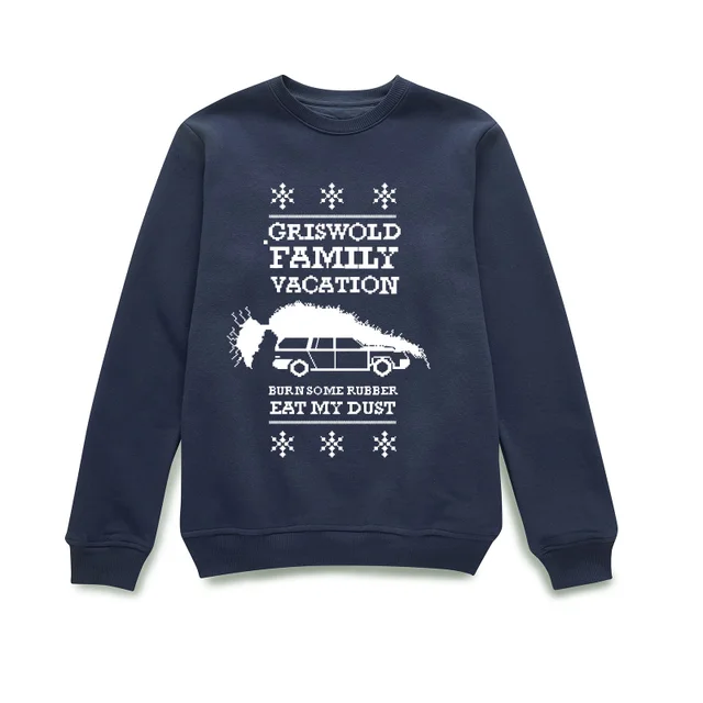 National Lampoon Griswold Vacation Ugly Knit Christmas Sweater - Navy