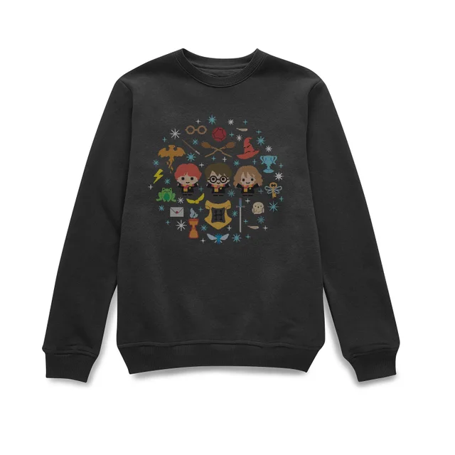 Harry Potter Characters Christmas Sweater - Black