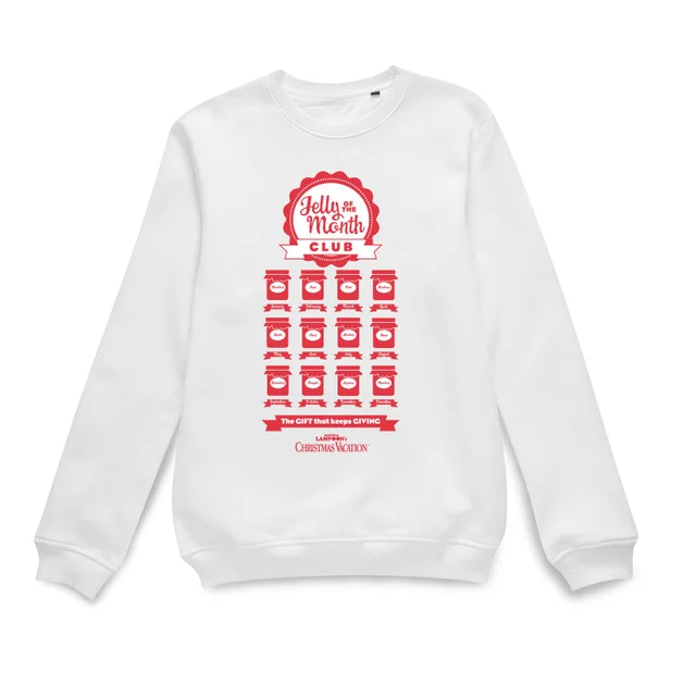 National Lampoon Jelly Of The Month Club Christmas Sweater - White