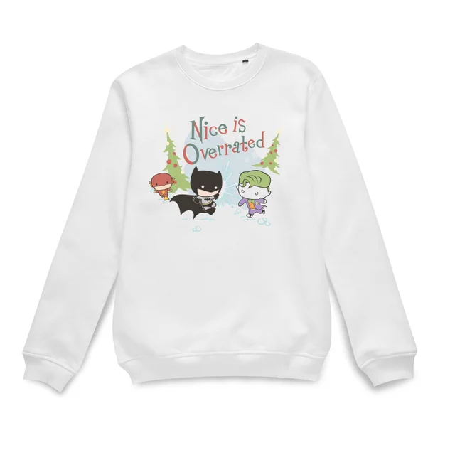 DC Nice Is Overrated Christmas Sweater - White