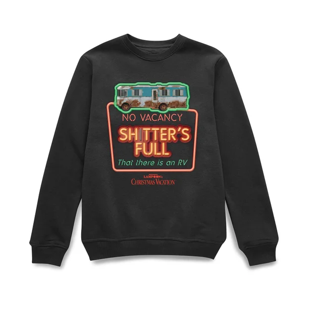 National Lampoon No Vacancy Christmas Sweater - Black