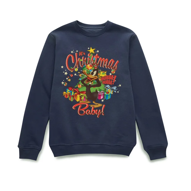 Looney Tunes Its Christmas Baby Christmas Sweater - Navy