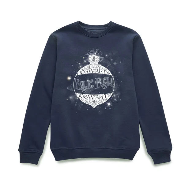 Harry Potter Yule Ball Baubel Christmas Sweater - Navy