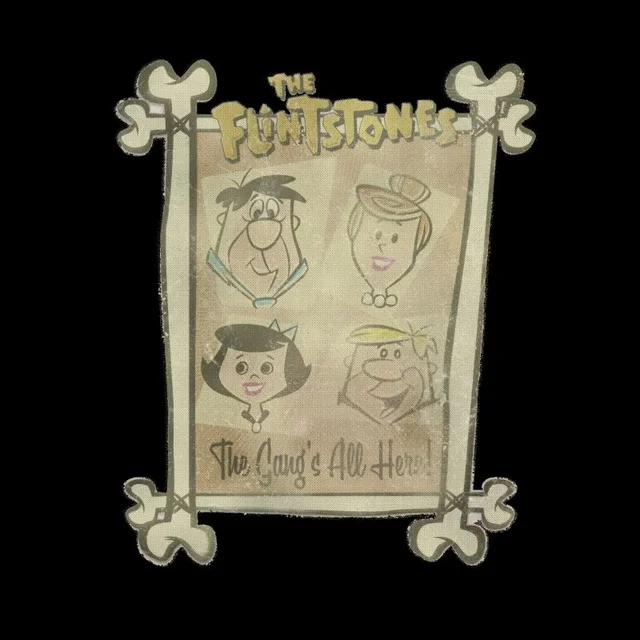 The Flintstones The Gang's All Here Men's T-Shirt - Black