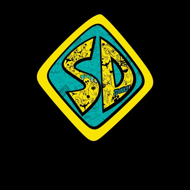 Scooby Doo Emblem Men's T-Shirt - Black