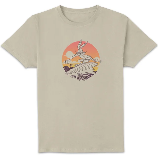 Looney Tunes Kaboom Collection Surf Men's T-Shirt - Stone Wash - Cream