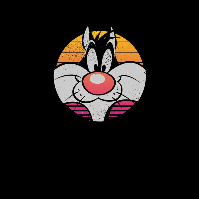 Looney Tunes Kaboom Collection Classic Sylvester Men's T-Shirt - Black