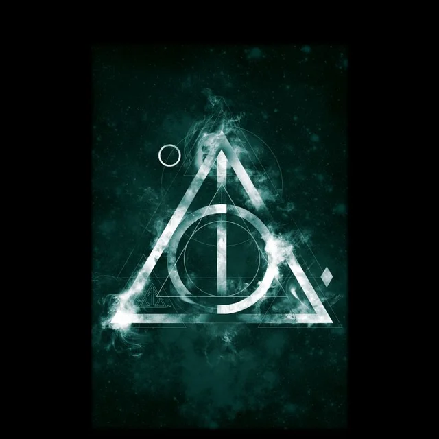 Harry Potter Hallows Painted Men's T-Shirt - Black