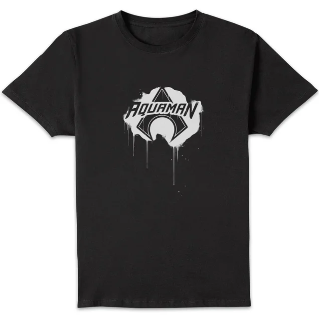 Justice League Graffiti Aquaman Men's T-Shirt - Black