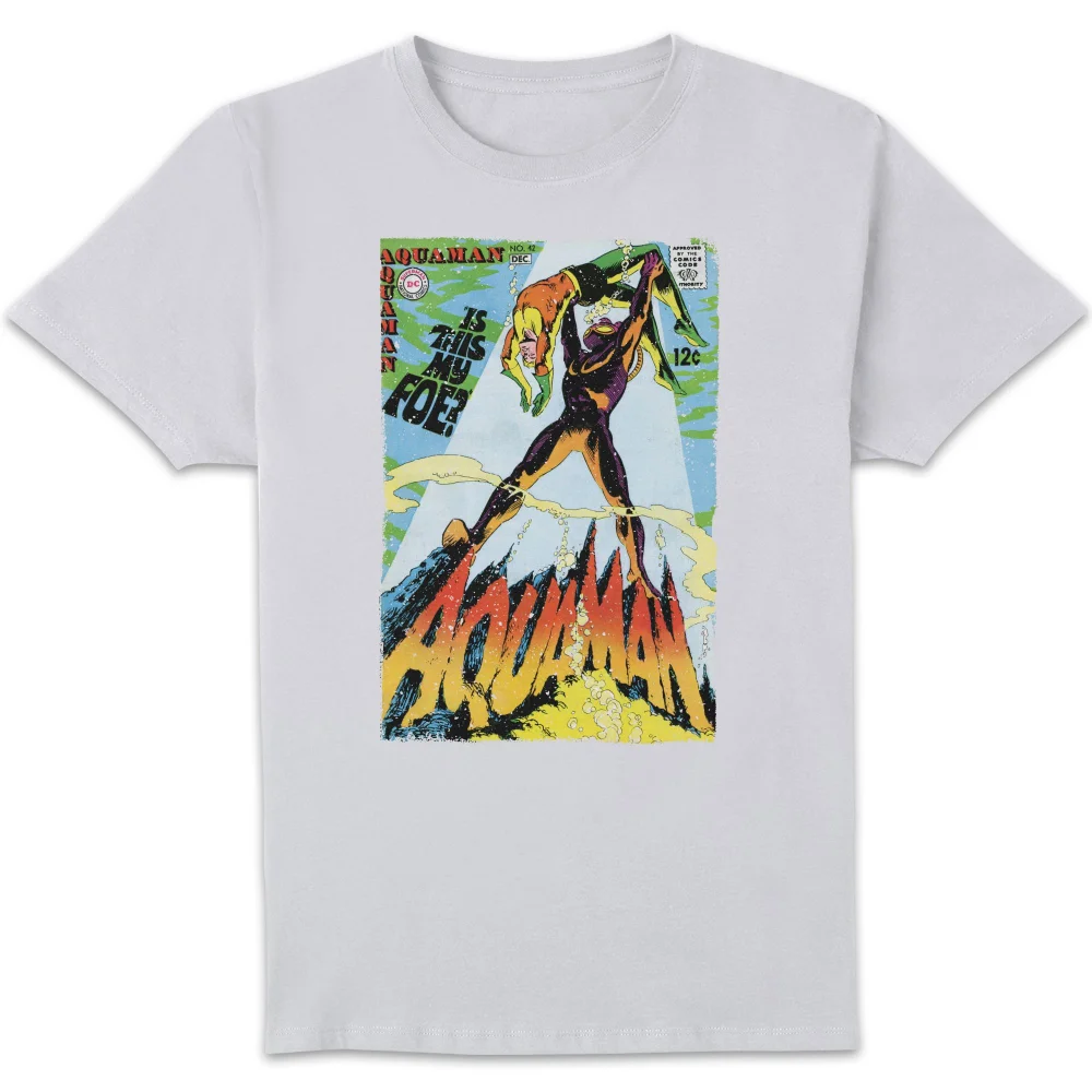 Justice League Aquaman Cover Men's T-Shirt - White - S Image 1