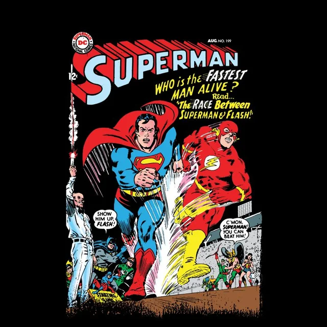 Justice League Who Is The Fastest Man Alive Cover Men's T-Shirt - Black