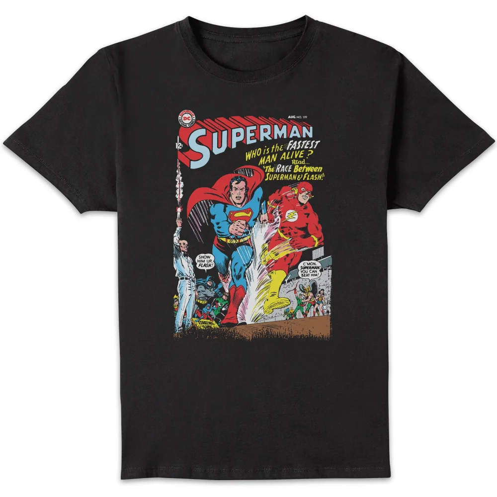 Justice League Who Is The Fastest Man Alive Cover Men's T-Shirt - Black - S Image 1
