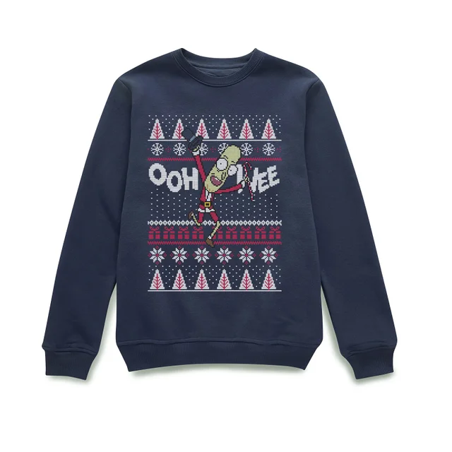 Rick and Morty Ooh Wee Christmas Sweater - Navy