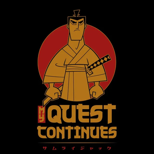 Samurai Jack My Quest Continues Men's T-Shirt - Black