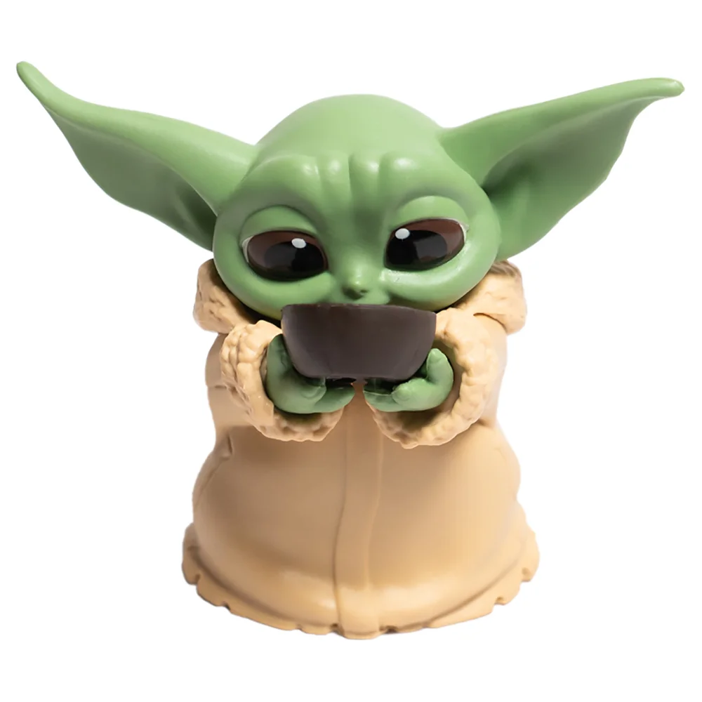 Hasbro Star Wars: The Mandalorian Baby Bounties "Sipping Soup" Mini Figure Image 1