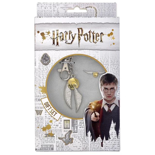 Harry Potter Golden Snitch Keyring and Pin Badge - Silver