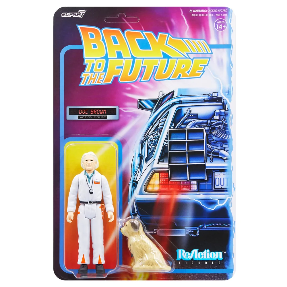 Super7 Back To The Future ReAction Figure - Doc Brown and Einstein Image 1