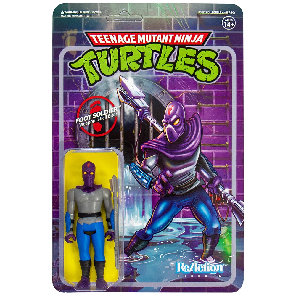 Super7 Teenage Mutant Ninja Turtles ReAction Figure - Foot Soldier Image 1