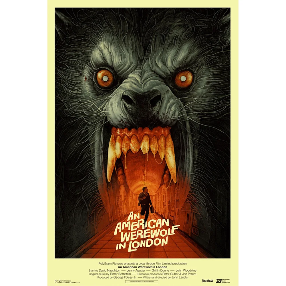 An American Werewolf In London 24 x 36 Screenprint by Gabz – Variant Edition Image 1