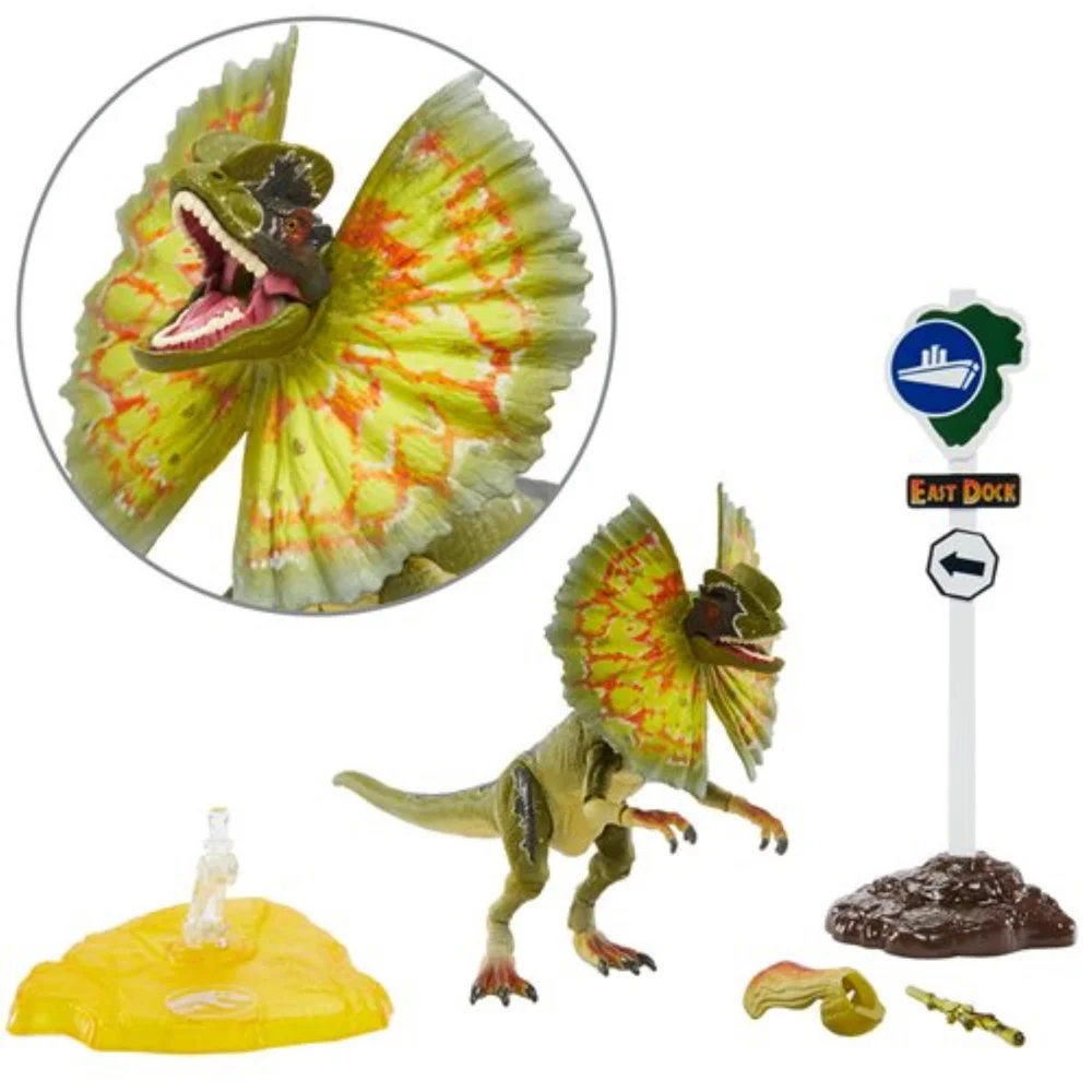 Mattel Jurassic World Amber Collection Action Figure - Dilophosaurus Image 1