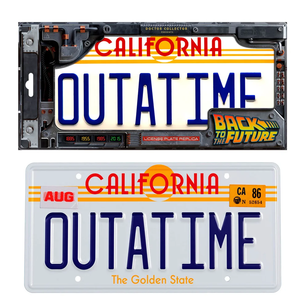 Doctor Collector Back to the Future Outatime License Plate Replica Image 1