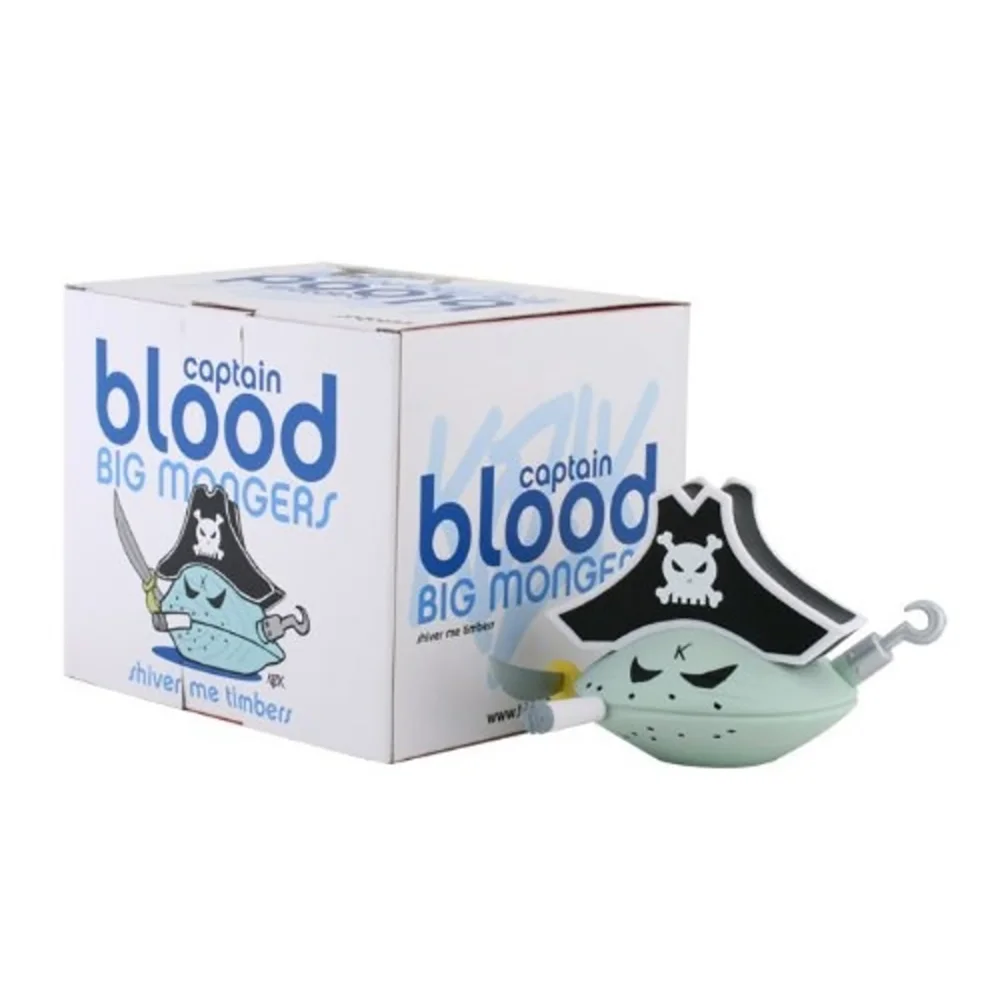 Kidrobot Frank Kozik Big Mongers Captain Blood 4.5 Inch Blue Image 1