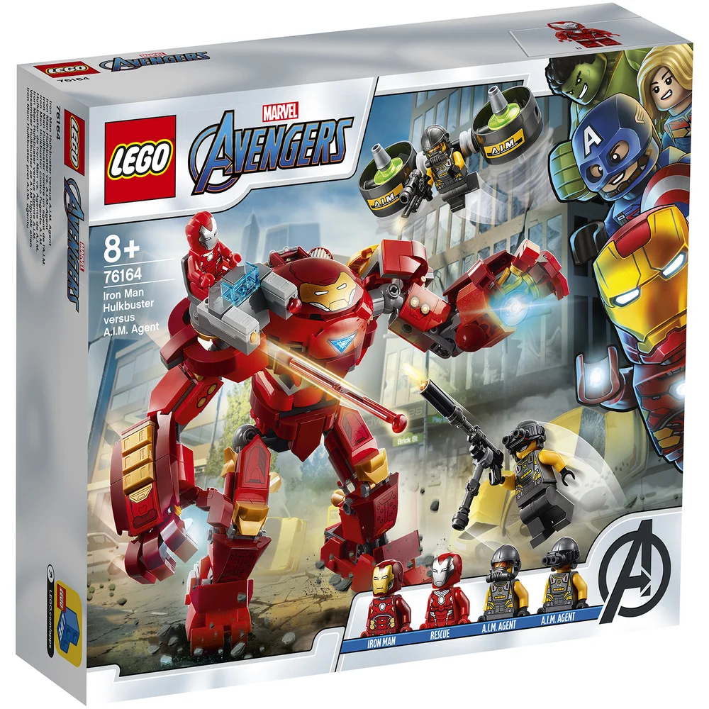 LEGO Marvel Iron Man Hulkbuster vs. A.I.M. Agent Toy (76164) Image 1