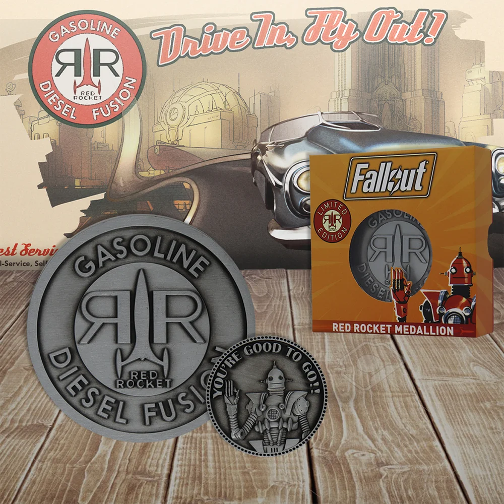DUST! Fallout Limited Edition Red Rocket Collector's Medallion and Coin Set - Zavvi Exclusive Image 1
