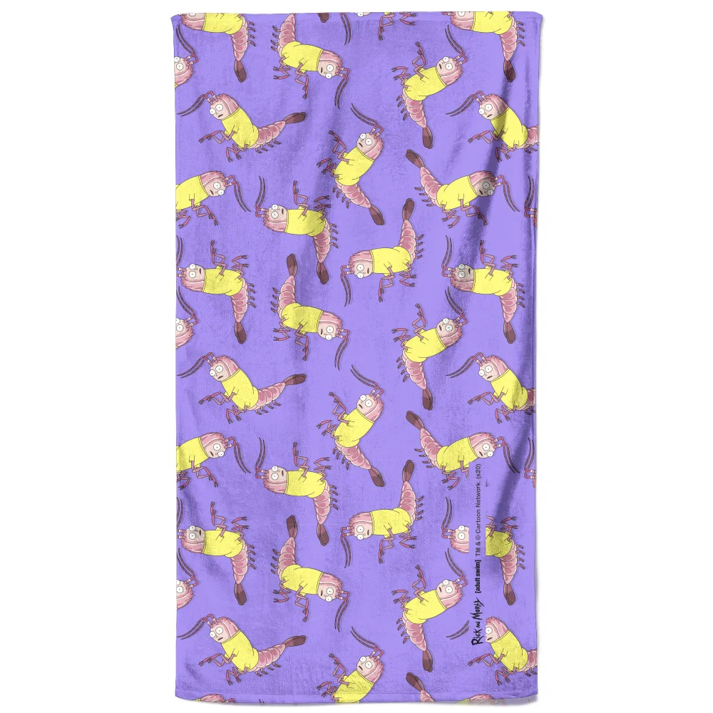 Rick and Morty Aww Geez Pattern Beach Towel Image 1