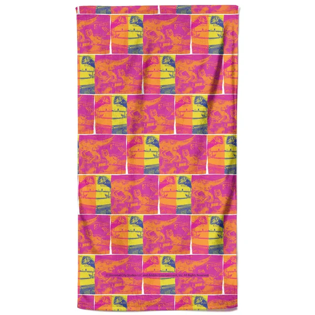 Jurassic Park Bright Dino Strip Beach Towel