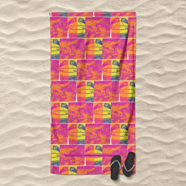 Jurassic Park Bright Dino Strip Beach Towel