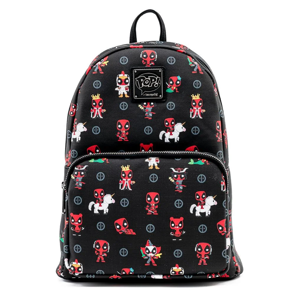 Pop By Loungefly Marvel Deadpool 30th Anniversary AOP Mini Backpack Image 1