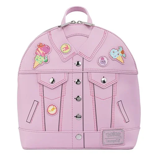Loungefly Pokémon Ice Cream Denim Jacket Convertible Mini Backpack Image 1